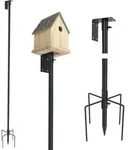 Vogelhaus-Stangenhalterungsset 203 cm Kolibri verstellbar schwarz