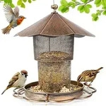 SWAWIS Vogelfutterstation zum Aufh&auml;ngen, eichh&ouml;rnchensicher, automatische