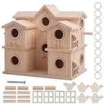 Mehrkammer-Vogelhaus Kiefer 10 Nistf&auml;cher naturbelassen Montagebereit