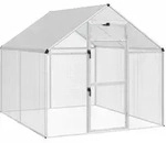 vidaXL Vogelk&auml;fig Silber 181,5 x 221 x 173,5 cm
