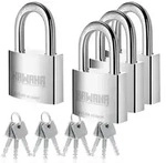Vorh&auml;ngeschloss Edelstahl 40mm gleichschlie&szlig;end 4 St&uuml;ck