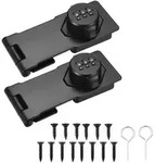 &Uuml;berfalle mit Zahlenschloss 5 Zoll Schwarz 2er Set