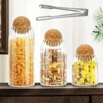 Aufbewahrungsglas Rund Kugeldeckel 3er-Set klar 500ml/700ml/1000ml