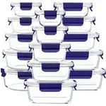Glasdosen Meal Prep Boxen Auslaufsicher Mikrowellenfest 15 FE666-blue