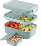 Lunchbox Brotdose Erwachsene 1900ml Auslaufsicher B&uuml;ro Gr&uuml;n