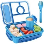 Brotdose Kinder 1300ML 5 F&auml;cher BPAfrei Saucenbeh&auml;lter Blau