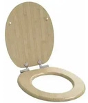 vidaXL Soft-Close Toilettensitz Heller Bambusfarbton 44 x 38 cm