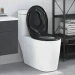vidaXL Familien-Toilettensitz mit Kindersitz Quick Release Duroplast