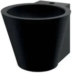 Delabie WT MINI BAILA Ht. D35 milieu sans trop-plein Acier inoxydable mat noir