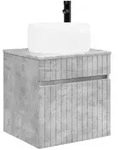 vidaXL Wandmontierte Waschbecken-Vanit&auml;t Betongrau 49 x 44,5 x 66 cm