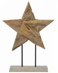vidaXL Weihnachtsstern Braun 43,5 x 13,5 x 59 cm Massivholz Teak