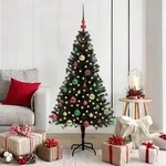 vidaXL Weihnachtsbaum Schwarz 150 cm PVC