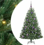 vidaXL K&uuml;nstlicher klappbarer Weihnachtsbaum Gr&uuml;n 150 cm