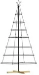 vidaXL Weihnachtsdeko mit St&auml;nder Schwarz 180,5 cm Stahl