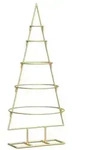 vidaXL Metall Weihnachtsbaum Gold 90 cm Pulverbeschichteter Stahl