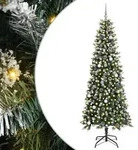 vidaXL K&uuml;nstlicher Weihnachtsbaum Gr&uuml;n 240 cm PVC, Plastik und Stahl