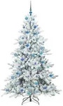 vidaXL K&uuml;nstlicher klappbarer Weihnachtsbaum Wei&szlig; 180 cm PVC und Stahl