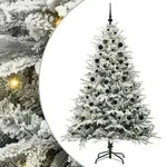 vidaXL K&uuml;nstlicher vorbeleuchteter Weihnachtsbaum mit Kugelset Gr&uuml;n