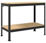 vidaXL Werkbank Schwarz 115 x 55 x 91 cm Sperrholz und Metall