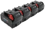 4er-Set PATONA Platinum 18V Akku f&uuml;r Milwaukee M18 mit USB-C PD45W