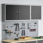 vidaXL 5-tlg. Werkzeugschrank-Set mit Stecktafel Wandmontage Schwarz
