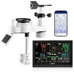VEVOR 7-in-1 WLAN-Wetterstation mit APP, 7,5-Zoll-VA-Display, solarbetriebener