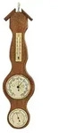 Wetterstation mit Barometer, Thermometer und Hygrometer, aus Eiche
