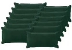 vidaXL Kissenbezug 12 pcs HOUTEN Dunkelgr&uuml;n 40 x 80 cm Samt