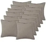 vidaXL Kissenbezug 12 pcs HOUTEN Hellgrau 45 x 45 cm Boucl&eacute;