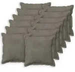 vidaXL Kissenbezug 12 pcs HOUTEN Hellgrau 50 x 50 cm Samt