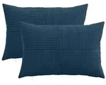 vidaXL Kissenbezug 2 pcs ALMELO Marineblau 50 x 75 cm Cord