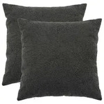 vidaXL Kissenbezug 2 pcs HEERLEN Dunkelgrau 60 x 60 cm Boucl&eacute;