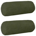 vidaXL Kissenbezug 2 pcs HEERLEN Gr&uuml;n &Oslash; 15 x 40 cm Cord