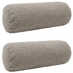 vidaXL Kissenbezug 2 pcs HEERLEN Hellgrau &Oslash; 15 x 40 cm Boucl&eacute;