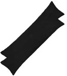 vidaXL Kissenbezug 2 pcs HEERLEN Schwarz 40 x 145 cm Boucl&eacute;