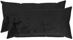 vidaXL Kissenbezug 2 pcs HEERLEN Schwarz 40 x 80 cm Flanell