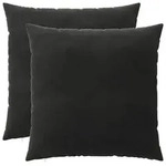 vidaXL Kissenbezug 2 pcs HEERLEN Schwarz 65 x 65 cm Samt