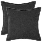 vidaXL Kissenbezug 2 pcs HOUTEN Dunkelgrau 50 x 50 cm Boucl&eacute;