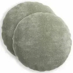 vidaXL Kissenbezug 2 pcs HEERLEN Gr&uuml;n &Oslash; 40 cm Chenille-Stoff