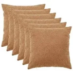 vidaXL Kissenbezug 6 pcs HEERLEN Beige 80 x 80 cm Boucl&eacute;