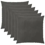 vidaXL Kissenbezug 6 pcs HEERLEN Dunkelgrau 60 x 60 cm Samt