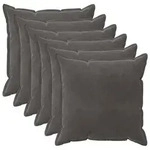 vidaXL Kissenbezug 6 pcs HOUTEN Dunkelgrau 80 x 80 cm Samt