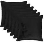 vidaXL Kissenbezug 6 pcs HOUTEN Schwarz 40 x 40 cm Flanell