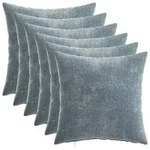 vidaXL Kissenbezug 6 pcs HEERLEN Himmelblau 30 x 30 cm Chenille-Stoff