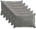 vidaXL Kissenbezug 6 pcs HOUTEN Dunkelgrau 40 x 60 cm Chenille-Stoff