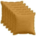 vidaXL Kissenbezug 6 stk. HOUTEN Gelb 35 x 35 cm Cord