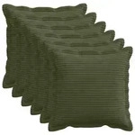 vidaXL Kissenbezug 6 stk. HOUTEN Gr&uuml;n 45 x 45 cm Cord