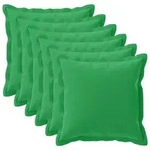 vidaXL Kissenbezug 6 stk. HOUTEN Gr&uuml;n 80 x 80 cm Polyester