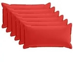 vidaXL Kissenbezug 6 stk. HOUTEN Rot 40 x 70 cm Polyester