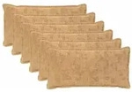 vidaXL Kissenbezug 6 stk. HOUTEN Taupe 40 x 80 cm Faux Kaninchenfell